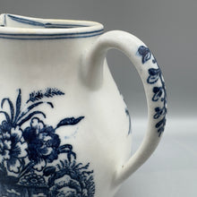 Load image into Gallery viewer, Lowestoft Porcelain Sparrow Beak Jug and Cover - Fence Pattern - C.1770/75