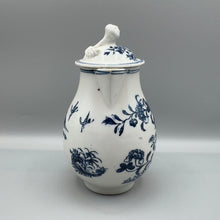 Load image into Gallery viewer, Lowestoft Porcelain Sparrow Beak Jug and Cover - Fence Pattern - C.1770/75