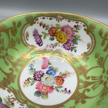 Load image into Gallery viewer, Rockingham Porcelain Green Floral Cup Saucer and Tea Plate Trio - C.1830