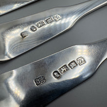 Load image into Gallery viewer, Six Georgian Fiddleback Silver Dinner Forks - Exeter 1806