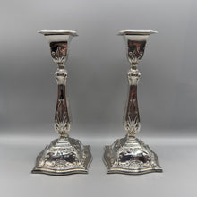 Load image into Gallery viewer, Pair of Art Nouveau Sterling Silver Candlesticks - J&J Maxfield - 20cm