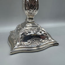 Load image into Gallery viewer, Pair of Art Nouveau Sterling Silver Candlesticks - J&J Maxfield - 20cm