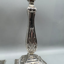 Load image into Gallery viewer, Pair of Art Nouveau Sterling Silver Candlesticks - J&J Maxfield - 20cm