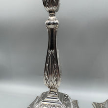 Load image into Gallery viewer, Pair of Art Nouveau Sterling Silver Candlesticks - J&J Maxfield - 20cm