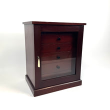 Load image into Gallery viewer, Stained Pine Collectors Cabinet with Glazed Door - C.1920