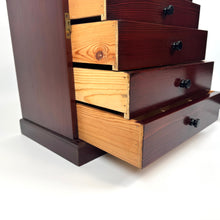 Load image into Gallery viewer, Stained Pine Collectors Cabinet with Glazed Door - C.1920