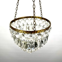 Load image into Gallery viewer, Early 20th Century Cut Glass Bag Lustre Chandelier