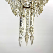 Load image into Gallery viewer, Three Tier Crystal Chandelier with Albert Pendants C.1880