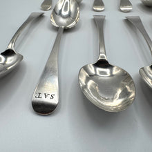 Load image into Gallery viewer, Twelve George IV Silver Teaspoons by William Theobalds - London 1828