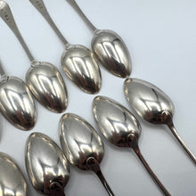 Load image into Gallery viewer, Twelve George IV Silver Teaspoons by William Theobalds - London 1828