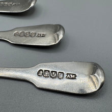 Load image into Gallery viewer, Set of Four Antique Silver Salt Spoons - Edinburgh 1840 - by Andrew Wilkie