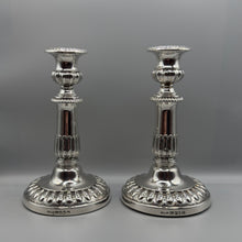 Load image into Gallery viewer, Rare George III Telescopic Silver Candlesticks John & Thomas Settle - Sheffield 1817