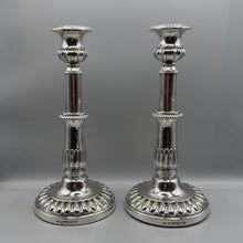 Load image into Gallery viewer, Rare George III Telescopic Silver Candlesticks John & Thomas Settle - Sheffield 1817