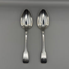 Load image into Gallery viewer, Pair of George III Silver Serving Spoons - London 1814 - William Eley, William Fern & William Chawner