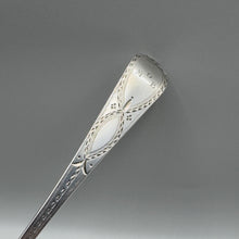 Load image into Gallery viewer, Pair of George III Silver Bright Cut Serving Spoons - Exeter 1804 - Richard Ferris