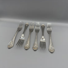 Load image into Gallery viewer, Six Silver Marlborough Pattern Dessert Forks - London 1850 - Lias Brothers