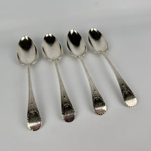 Load image into Gallery viewer, Cased Set of Four Georgian Serving Spoons - Thomas Wallis II - London 1792