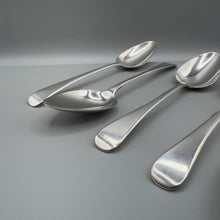 Load image into Gallery viewer, Antique George III Old English Silver Dessert Spoons - London 1814
