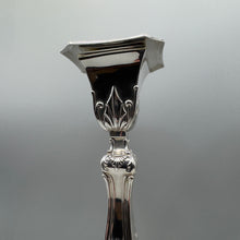 Load image into Gallery viewer, Pair of Art Nouveau Sterling Silver Candlesticks - J&amp;J Maxfield - 20cm
