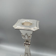 Load image into Gallery viewer, Pair of Art Nouveau Sterling Silver Candlesticks - J&amp;J Maxfield - 20cm
