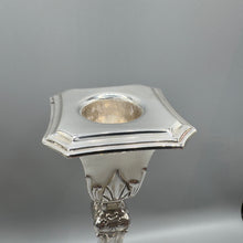 Load image into Gallery viewer, Pair of Art Nouveau Sterling Silver Candlesticks - J&amp;J Maxfield - 20cm
