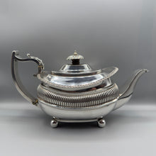 Load image into Gallery viewer, Antique George III Large Silver Teapot by Crispin Fuller - London 1819

