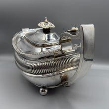Load image into Gallery viewer, Antique George III Large Silver Teapot by Crispin Fuller - London 1819
