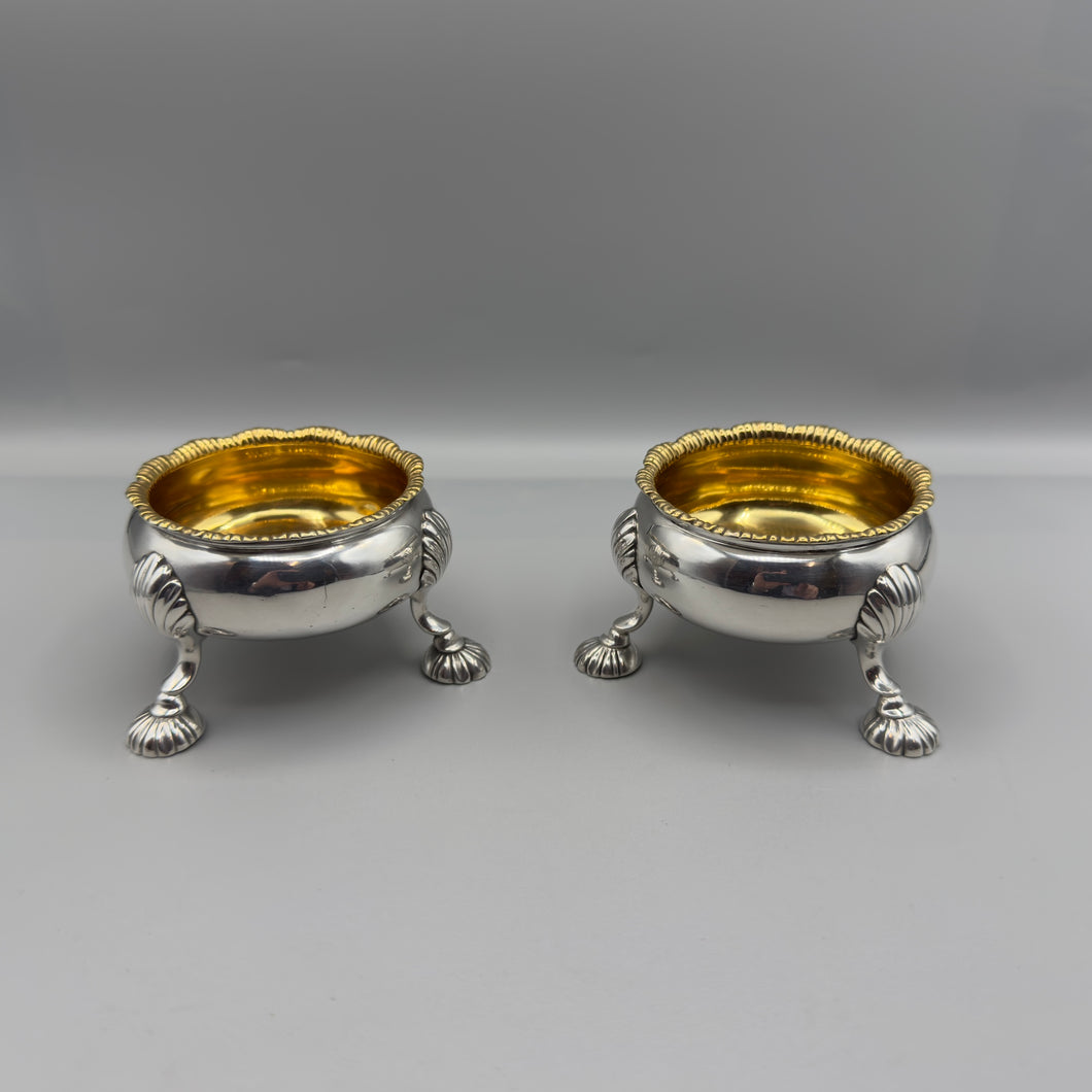 Pair of George III Silver Salt Cellars by David & Robert Hennell I  - London 1765
