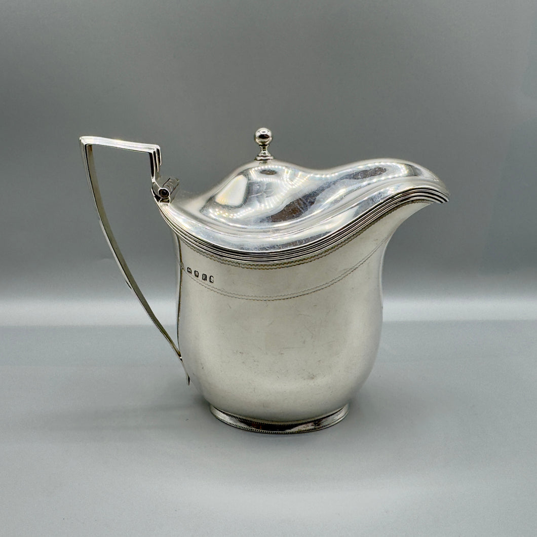 George III Silver Lidded Sauce Jug by John Emes - London 1800