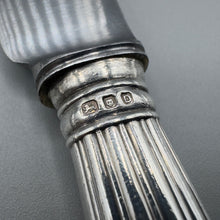 Load image into Gallery viewer, Six Silver Reed and Shell Design Dinner Knives - C.W. Fletcher Sheffield 1939
