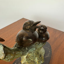 Load image into Gallery viewer, Art Deco Cold Painted Bronze Birds on Branch

