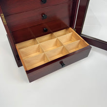 Load image into Gallery viewer, Stained Pine Collectors Cabinet with Glazed Door - C.1920
