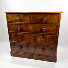 Load image into Gallery viewer, 19th Century Curl Mahogany Chest of Drawers C.1880
