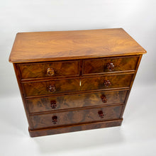 Load image into Gallery viewer, 19th Century Curl Mahogany Chest of Drawers C.1880
