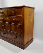 Load image into Gallery viewer, 19th Century Curl Mahogany Chest of Drawers C.1880
