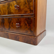 Load image into Gallery viewer, 19th Century Curl Mahogany Chest of Drawers C.1880
