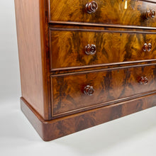 Load image into Gallery viewer, 19th Century Curl Mahogany Chest of Drawers C.1880
