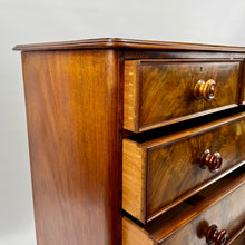 Load image into Gallery viewer, 19th Century Curl Mahogany Chest of Drawers C.1880
