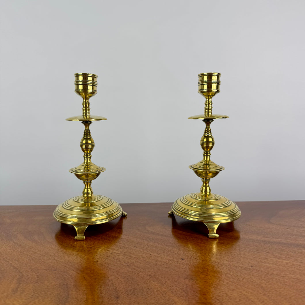 Pair of Brass Candlesticks by William Tonks & Sons - C.1890