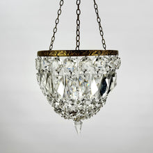Load image into Gallery viewer, Early 20th Century Cut Glass Bag Lustre Chandelier
