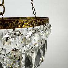 Load image into Gallery viewer, Early 20th Century Cut Glass Bag Lustre Chandelier

