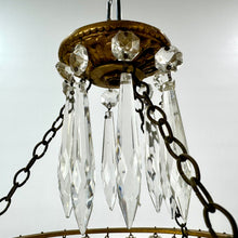 Load image into Gallery viewer, Three Tier Crystal Chandelier with Albert Pendants C.1880
