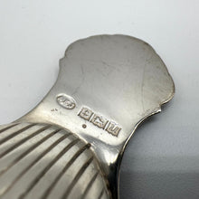 Load image into Gallery viewer, Shell Pattern Silver Caddy Spoon by Albert Edward Jones - Birmingham 1969
