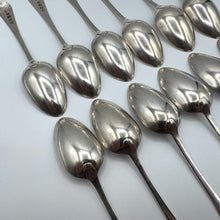 Load image into Gallery viewer, Twelve George IV Silver Teaspoons by William Theobalds - London 1828
