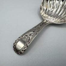 Load image into Gallery viewer, George III Shell and Bright Cut Caddy Spoon by John Lambe 1788
