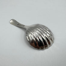 Load image into Gallery viewer, George III Shell and Bright Cut Caddy Spoon by John Lambe 1788
