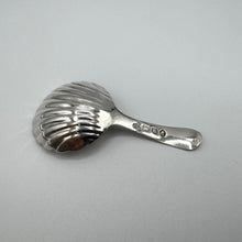 Load image into Gallery viewer, George III Shell and Bright Cut Caddy Spoon by John Lambe 1788
