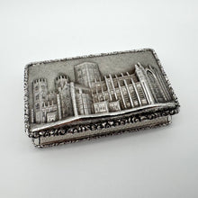 Load image into Gallery viewer, Rare York Minster Castle Top Snuff Box by Nathaniel Mills - Birmingham 1842
