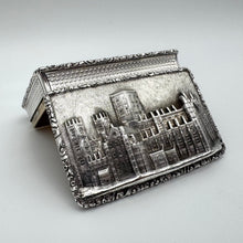 Load image into Gallery viewer, Rare York Minster Castle Top Snuff Box by Nathaniel Mills - Birmingham 1842
