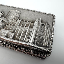 Load image into Gallery viewer, Rare York Minster Castle Top Snuff Box by Nathaniel Mills - Birmingham 1842
